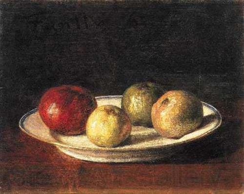 Henri Fantin-Latour A Plate of Apples, France oil painting art